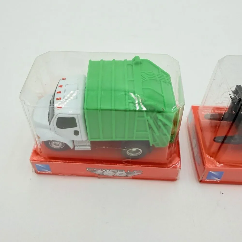 NEWRAY POWER UP Garbage Truck & Forklift Pull Back Toy